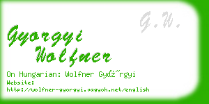 gyorgyi wolfner business card